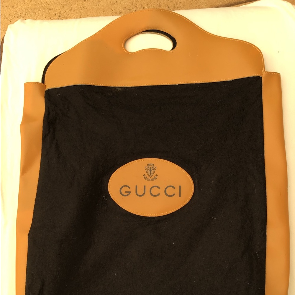 Vintage Gucci Felt with Vinyl trim Shopper Tote